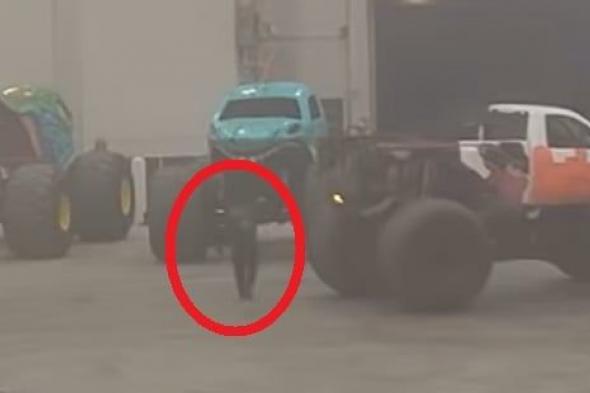 فيديو مرعب.. شاهد ما حدث لعامل أمريكي أثناء استعراض للشاحنات العملاقة