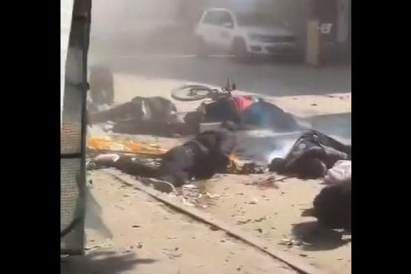 مجزرة جديدة استهدفت نازحين قرب مستشفى الإماراتي غرب رفح.. فيديو