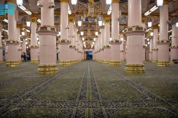 شؤون المسجد النبوي تهيئ الروضة الشريفة لاستقبال شهر رمضان