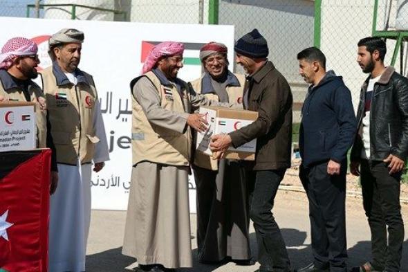 فريق الإغاثة الإماراتي يبدأ توزيع المير الرمضاني في المملكة الأردنية الهاشمية