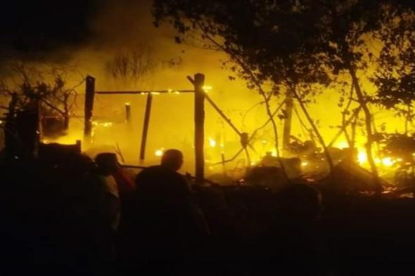 جثة و6 مصابين في حريق هائل في بني سويف
