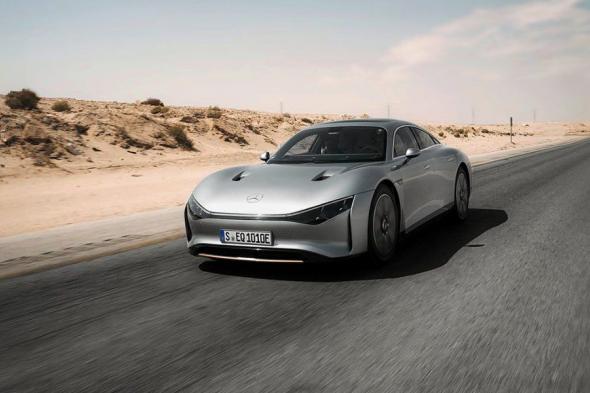 تكنولوجيا: سيارة VISION EQXX تحقق مجددًا مستويات استثنائية في كفاءة استهلاك الطاقة بلغت 7.4 كيلوواط ساعة/100 كلم1 خلال رحلة قيادة كهربائية من الرياض إلى دبي