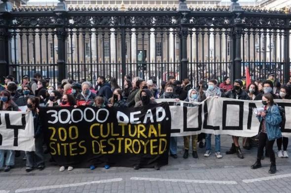 احتجاجات تجبر المتحف البريطاني على غلق أبوابه