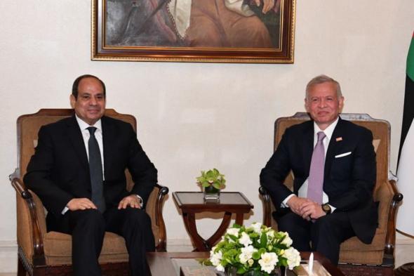 العاهل الأردني يلتقي الرئيس المصري