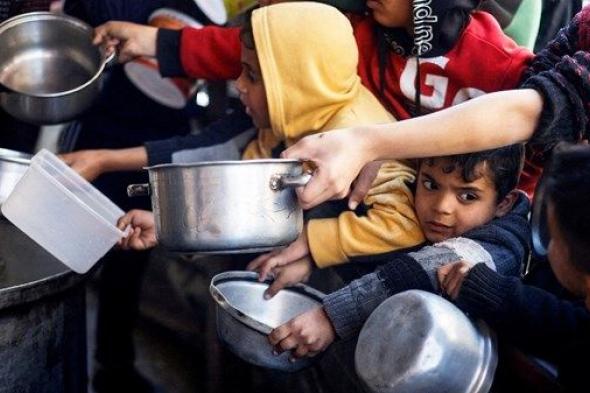 «اليونيسف»: الجوع وسوء التغذية يلازمان أطفال غزة برحلة النزوح