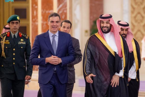ولي العهد يستقبل رئيس الوزراء الإسباني ويناقش تعزيز العلاقات الثنائية والأوضاع في غزة -فيديو