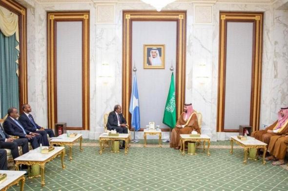 ولي العهد والرئيس الصومالي يبحثان العلاقات الثنائية وسبل تعزيزها