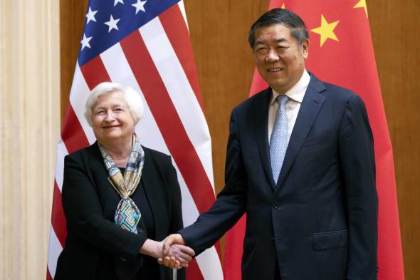 وزيرة الخزانة الأمريكية تلتقي في بكين رئيس الوزراء الصيني