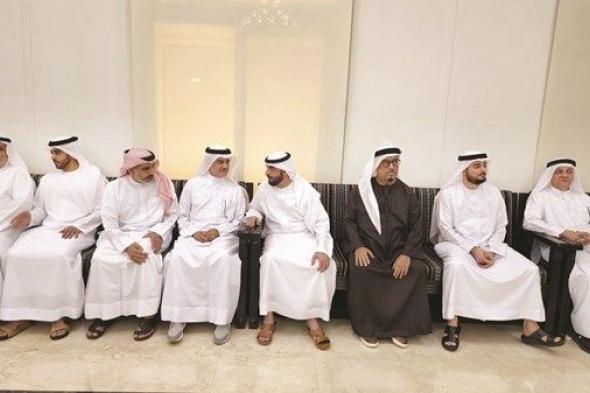 عبدالله بن سالم القاسمي يعزي في وفاة زوجة حسين محمد الأميري