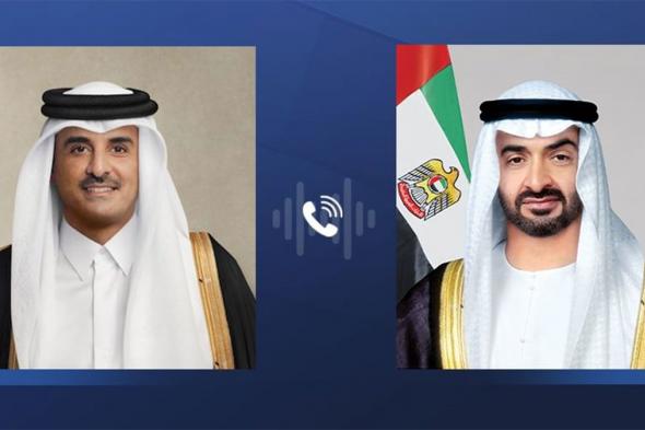 الامارات | رئيس الدولة وأمير قطر يبحثان هاتفياً العلاقات الأخوية والتطورات في المنطقة