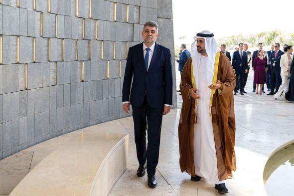الامارات | ذياب بن محمد بن زايد يستقبل رئيس وزراء رومانيا في واحة الكرامة
