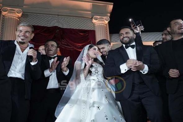 صور- عمرو دياب وأحمد أبو هشيمة وإيهاب توفيق في حفل زفاف نجل محمد فؤاد