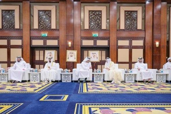 مكتوم بن محمد وأحمد بن محمد يحضران أفراح الغيث والحبتور في دبي