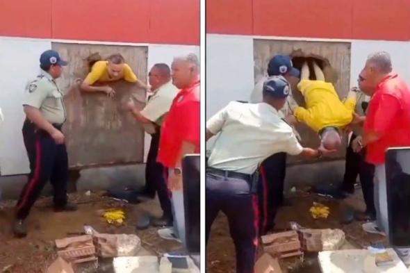 الامارات | شاهد.. سجناء في فنزويلا حفروا نفقا لمدة سنة ونصف للهروب.. وقادهم في النهاية لمكز شرطة (فيديو)