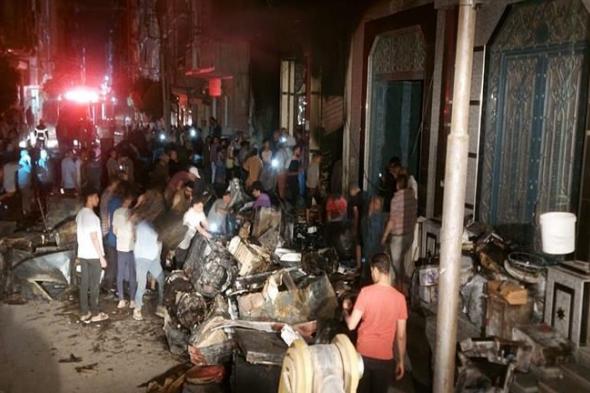 محافظ المنيا: 5 سيارات إطفاء سيطرت على حريق "مخزن ملوي" ولا يوجد ضحايا (صور)