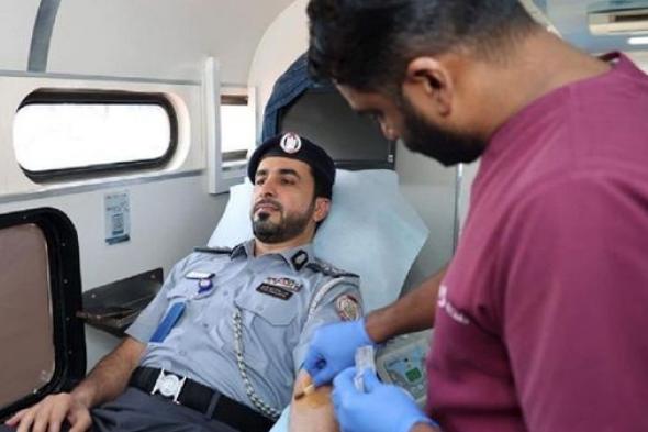 شرطة أبوظبي تنفذ مبادرة "قطرة عطاء للتبرع بالدم"