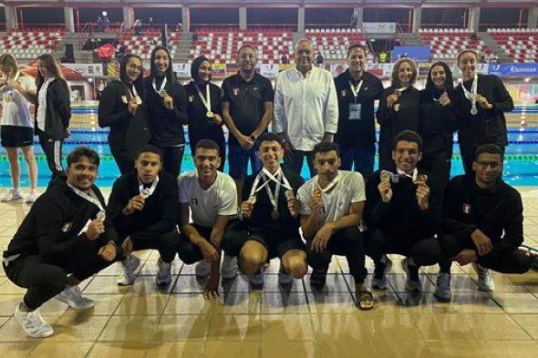 11 ميداليات حصيلة منتخب السباحة بالزعانف ببطولة العالم للجامعات بكولومبيا