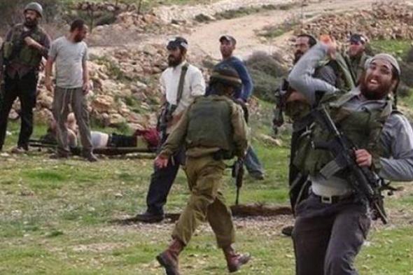مستعمرون يضربون فلسطينيا تحت حماية قوات الاحتلال