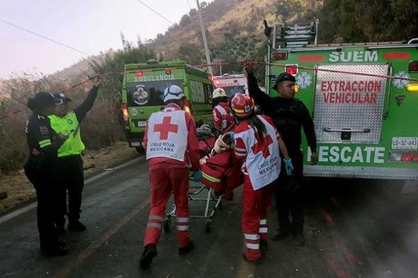 مصرع وإصابة 45 شخصاً في حادث سير بالمكسيك