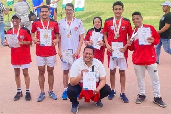 ٩ ميداليات ذهبية لأبطال الاوليمبى ذوي الهمم بكأس مصر لألعاب القوى