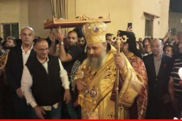 "النشرة": المتروبوليت الصوري احتفل برتبة جناز المسيح بكاتدرائية القديس نيقولاوس- زحلة