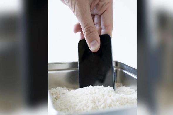 الامارات | الأرز وسيلة فعالة لإنقاذ الهاتف بعد سقوطه في الماء.. ماذا تقول أبل وسامسونج عن هذا الاعتقاد؟