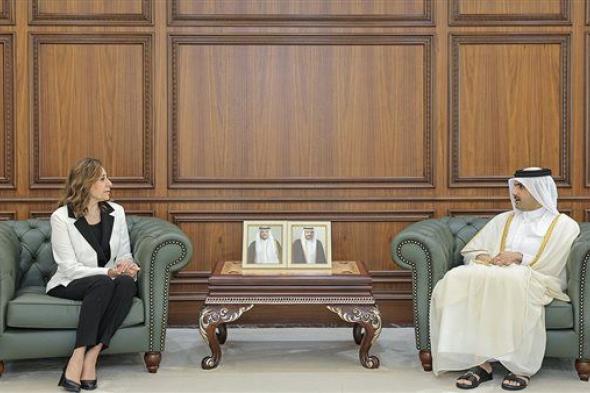 وزيرة الثقافة تلتقي نظيرها القطري لبحث سبل دعم التعاون المشترك