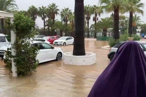 أمطار غزيرة في جزيرة إيبيزا الإسبانية
