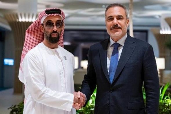 طحنون بن زايد يلتقي وزير خارجية تركيا