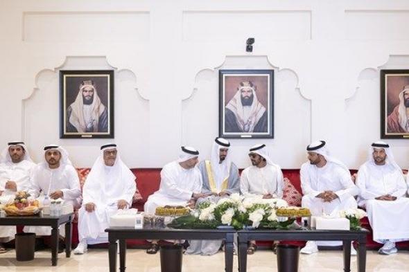 خليفة بن طحنون بن محمد يحضر حفل استقبال بمناسبة زفاف خليفة حميد السعدي