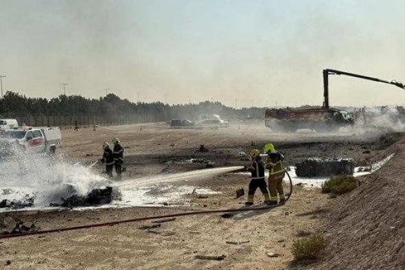 تحطم طائرة هندية خلال العرض الجوي المصاحب لمعرض دبي للطيران ووفاة الطيار