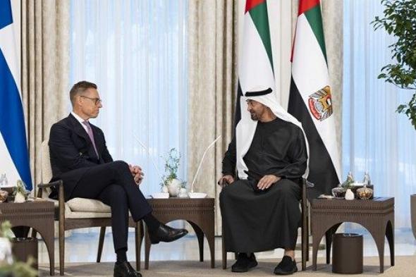 رئيس الدولة والرئيس الفنلندي يبحثان علاقات التعاون بين البلدين