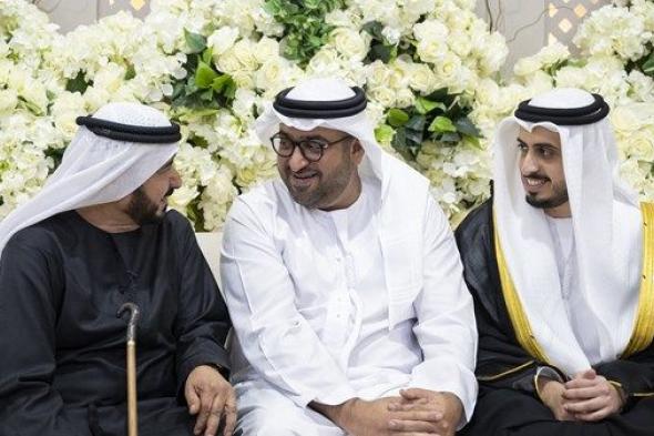 محمد بن حمدان بن زايد يحضر حفل استقبال بمناسبة زفاف مكتوم عبدالواحد الكعبي