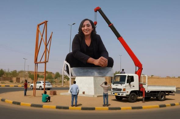 شاهد بالصور.. القيادية بالحرية والتغيير حنان حسن تسخر من “تمثال” البرهان: (ناس الفتوشوب..قعدوني محل التمثال) وأحد متابعيها يستجيب لطلبها