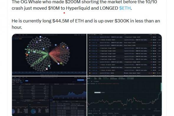الحوت القديم الذي توقّع انهيار أكتوبر يفتح صفقة شراء على الإيثر بقيمة 44.5 مليون دولار
