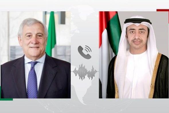 عبدالله بن زايد ونائب رئيس الوزراء وزير الخارجية الإيطالي يبحثان العلاقات الاستراتيجية بين البلدين