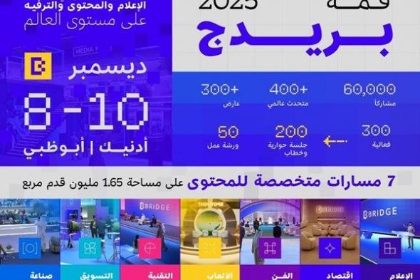"بريدج 2025" تنطلق غداً في أبوظبي