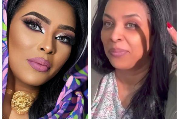 شاهد بالصور والفيديو.. الفنانة ميادة قمر الدين تنشر مقطع قبل وبعد جلسة تجميل خضعت لها بالقاهرة وتعترف: (انا شايفة انو من غير مكياج أحلي)