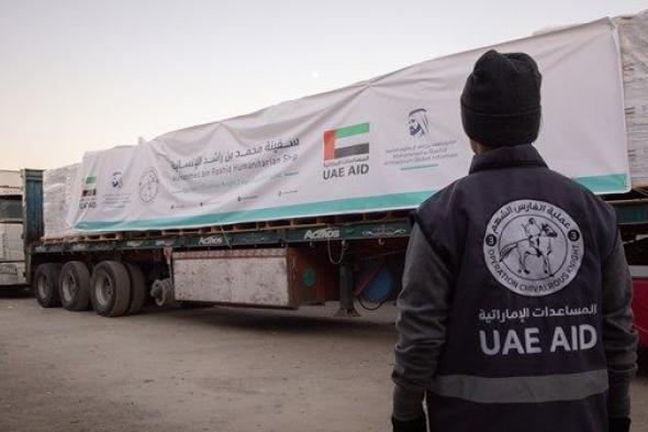 «الفارس الشهم 3» تسيّر إلى غزة دفعة أولى من حمولة «سفينة محمد بن راشد الإنسانية»