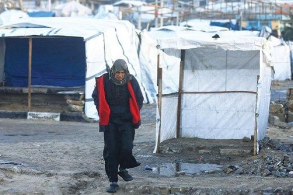 تفاقم معاناة النازحين في غزة جراء منخفض جوي