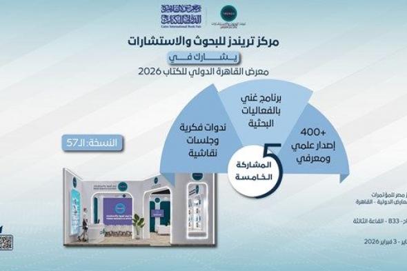 "تريندز" يشارك في معرض القاهرة للكتاب