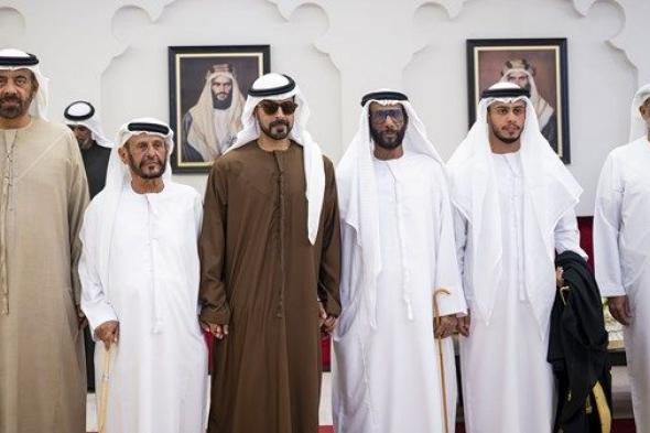 خليفة بن طحنون بن محمد يحضر حفل استقبال بمناسبة زفاف حمدان حمد العامري