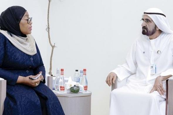 محمد بن راشد يلتقي رئيسة جمهورية تنزانيا المتحدة