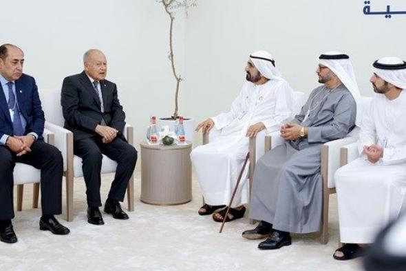 محمد بن راشد يلتقي الأمين العام لجامعة الدول العربية