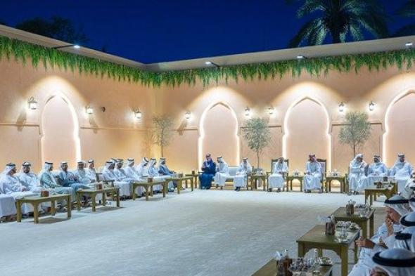 حاكم عجمان وولي عهده يستقبلان المهنئين بحلول شهر رمضان الكريم