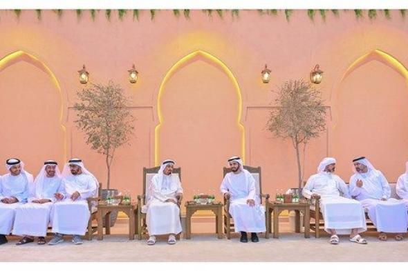 حاكم عجمان وولي عهده يستقبلان ضيوف رئيس الدولة وعدداً من المسؤولين