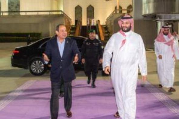 مغادرة الرئيس عبدالفتاح السيسي جدة وولي العهد في مقدمة مودعيه
