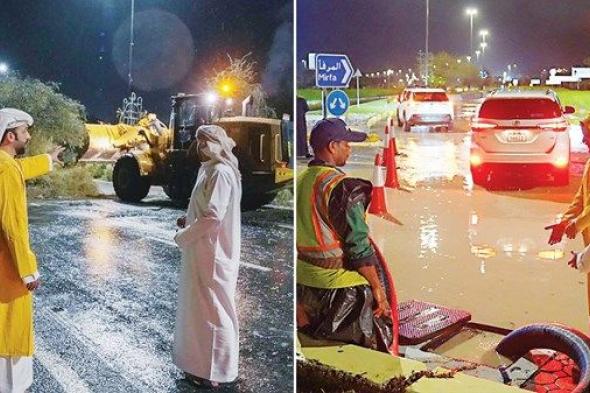 جهود التعامل مع الحالة الجوية تحقق تعافياً بنسبة 85% على مستوى مدن الظفرة