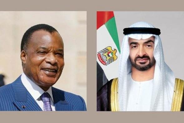 رئيس الدولة ورئيس جمهورية الكونغو يبحثان علاقات التعاون وتطورات أوضاع المنطقة