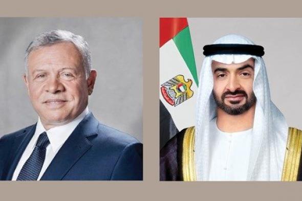 رئيس الدولة وملك الأردن يبحثان التعاون المشترك والتطورات الإقليمية وتداعياتها على أمن واستقرار المنطقة